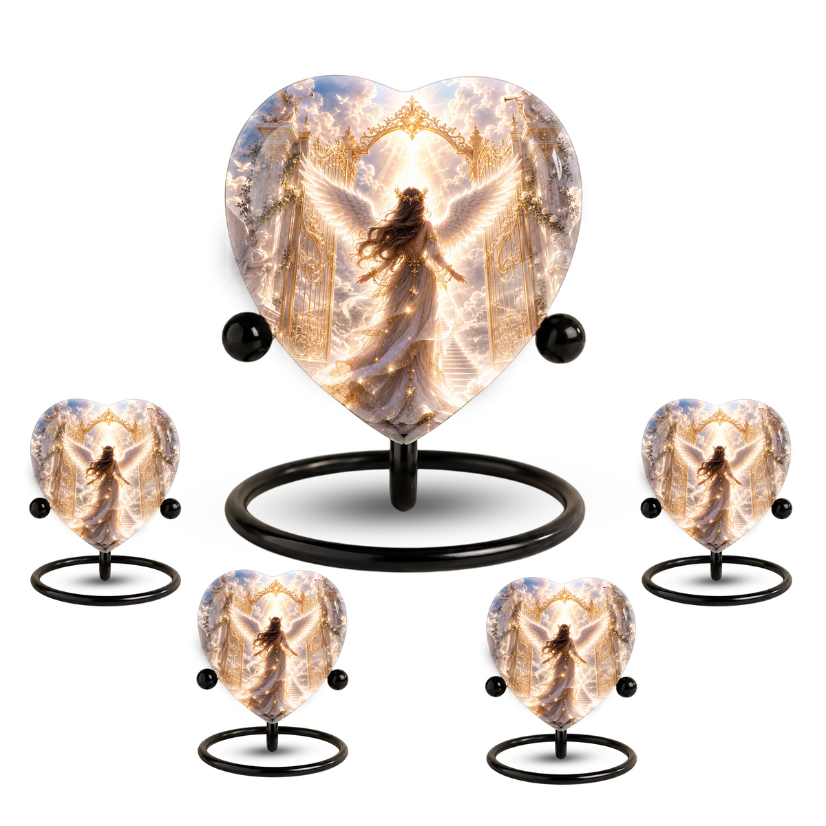 Angel Wing Heaven Urn – Heavenly Angel Wings Cremation Urn, Peaceful Heaven Memorial Urn