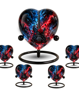 Electric Guitar Cremation Urn for Ashes, Rock Music Memorial Urn, Personalized Guitar Urn