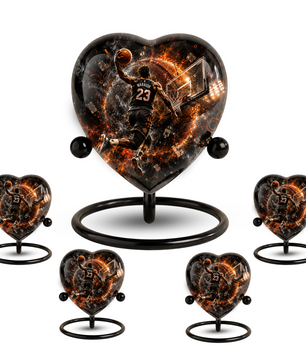 Personalized Basketball Cremation Urn for Ashes | Basketball Memorial Urn for Dad