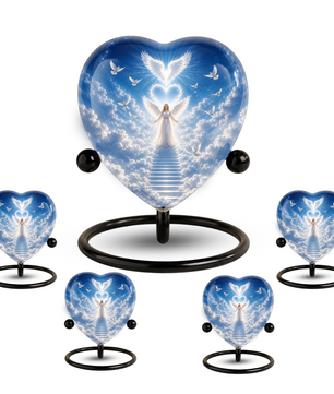Angel Heaven Urn for Mom – Angel Memorial Cremation Urn, Beautiful Urn for Mom’s Ashes