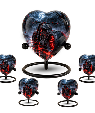 Motorcycle Urn for Dad's Ashes, Personalized Adult Cremation Urn for Men, Biker Memorial Urn
