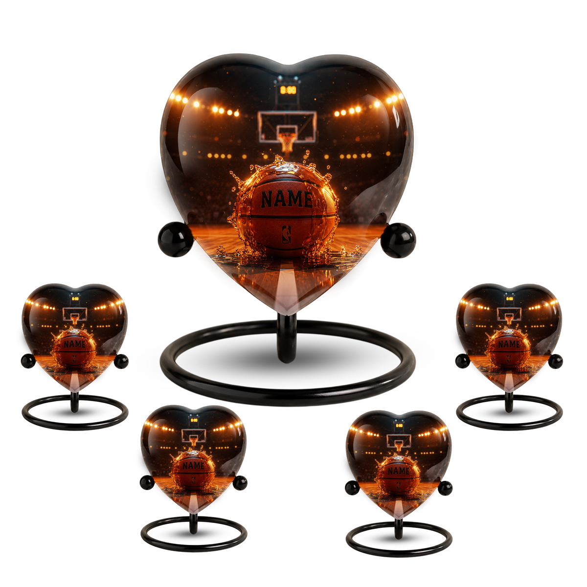 Basketball Adult Urn – Personalized Adult Cremation Urn for Ashes, Sports Memorial Urn