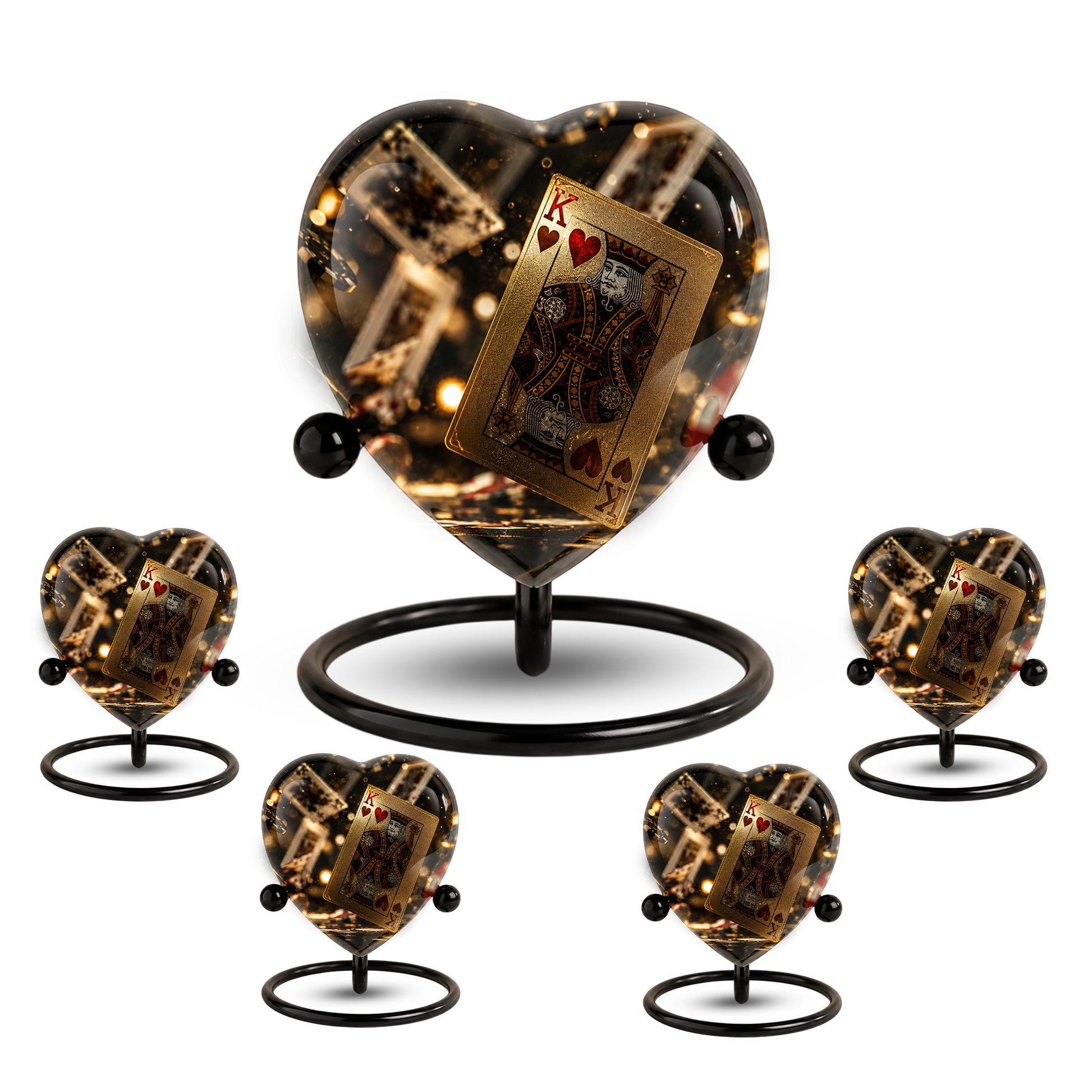 King of Hearts Heart-Shaped Adult Cremation Urn – Unique Keepsake Urn for Dad