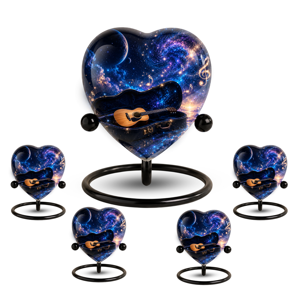 Music Guitar Adult Urn – Guitar Cremation Urn for Adult Ashes, Musical Memorial Adult Urn
