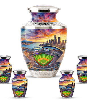 Customizable Baseball Stadium Cremation Urn for Men - Custom Baseball Ashes Urn