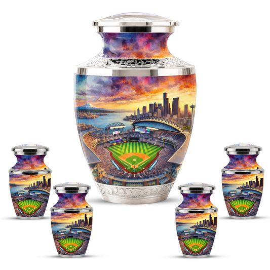 Customizable Baseball Stadium Cremation Urn for Men - Custom Baseball Ashes Urn
