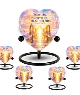 Heavenly Gate Memorial Urn – Adult Urn for Ashes, Heaven Cremation Urn, Heart-Shaped Adult Cremation Urn