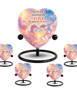 Butterfly Urn for Ashes – Butterfly Urn, Heart-Shaped Butterfly Memorial Urn