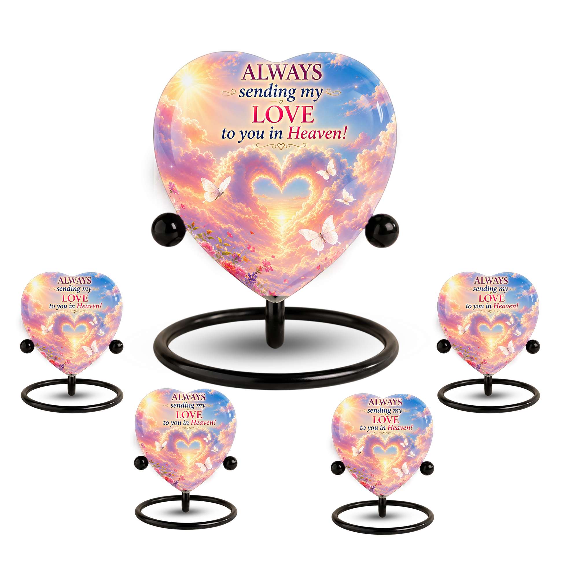 Butterfly Urn for Ashes – Butterfly Urn, Heart-Shaped Butterfly Memorial Urn