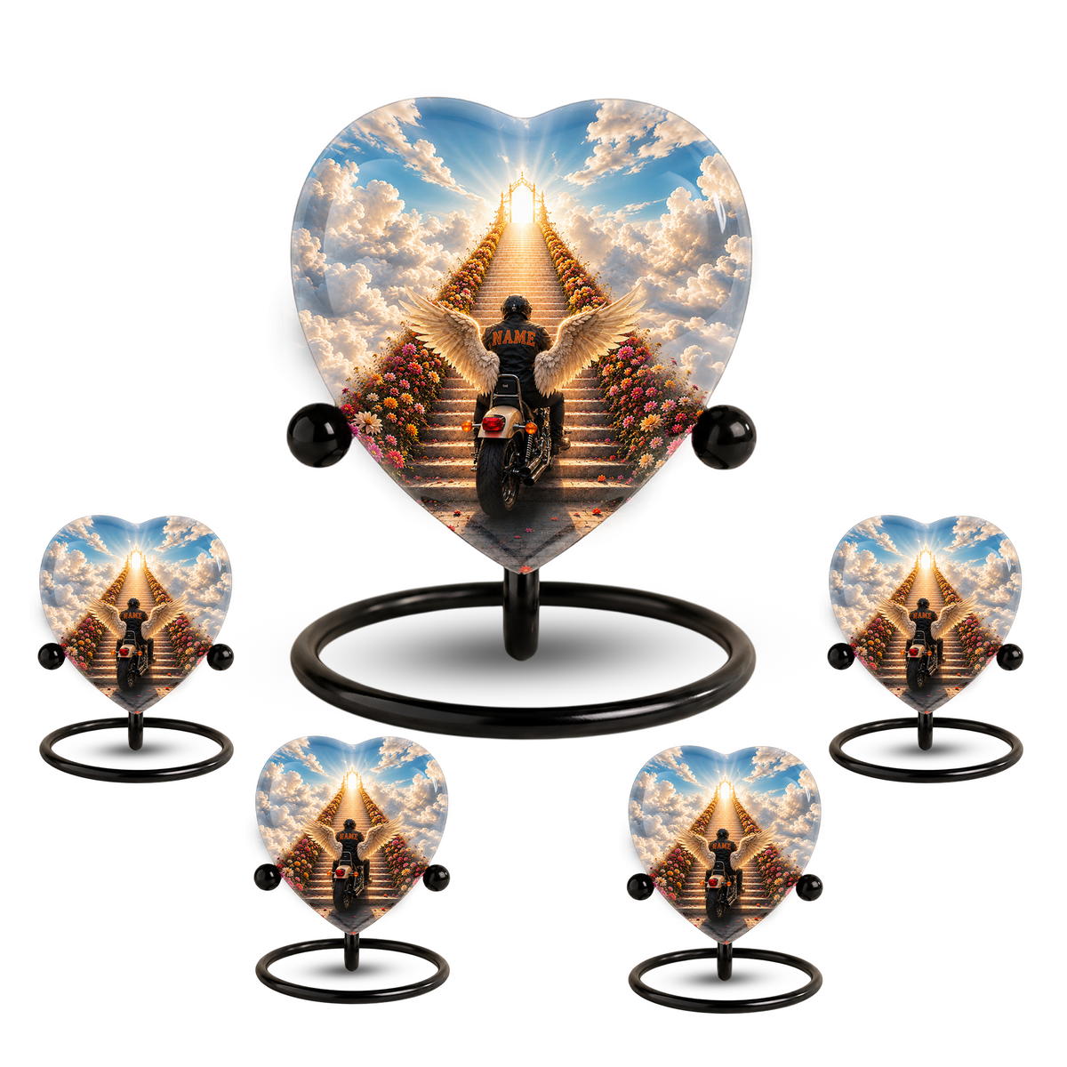 Personalized Motorcycle Cremation Urn for Dad, Adult Male Ashes Memorial Urn, Custom Urn for Father, Son or Man