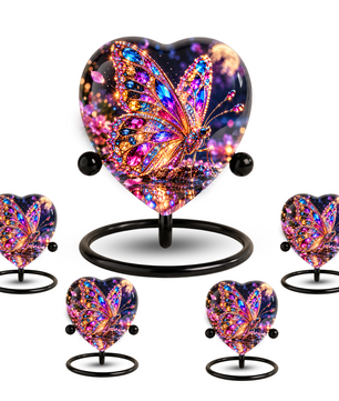Butterfly Adult Urn for Ashes, Colorful Jeweled Butterfly Memorial Urn, Adult Cremation Urn