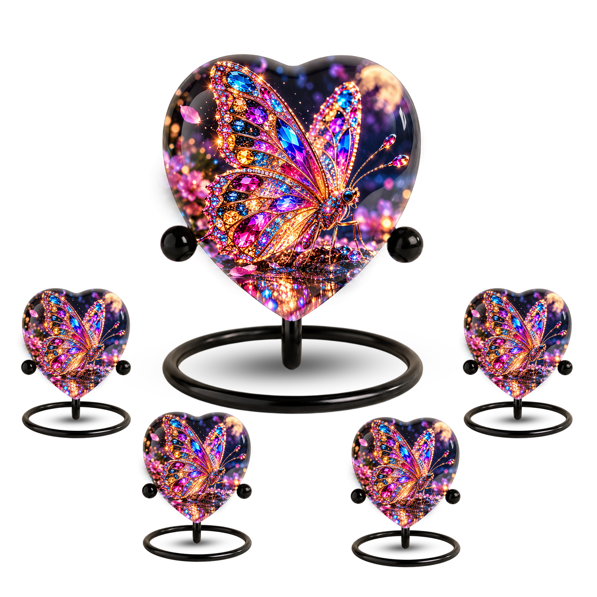 Butterfly Adult Urn for Ashes, Colorful Jeweled Butterfly Memorial Urn, Adult Cremation Urn