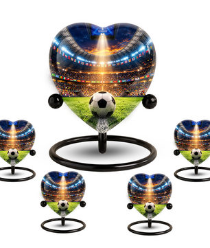 Football Soccer Adult Cremation Urn for Ashes, Personalized Sports Memorial Urn for Men & Adults