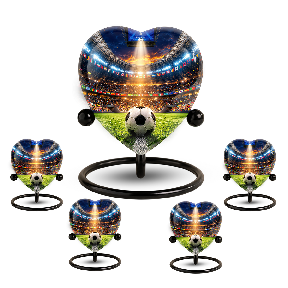 Football Soccer Adult Cremation Urn for Ashes, Personalized Sports Memorial Urn for Men & Adults