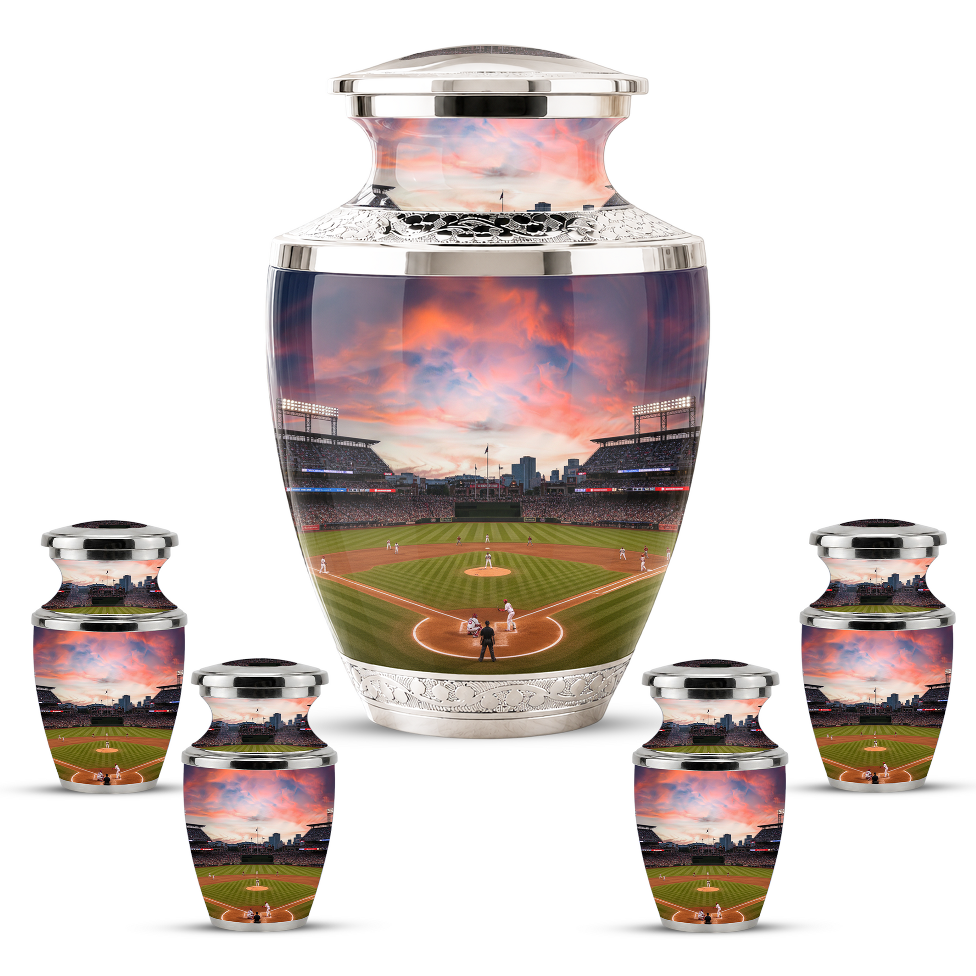 Unique Baseball Cremation Urn for Dad, Custom Baseball Modern Urn for Human Ashes