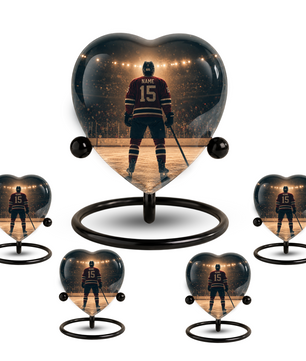 Hockey Adult Urn – Ice Hockey Player Adult Cremation Urn for Ashes