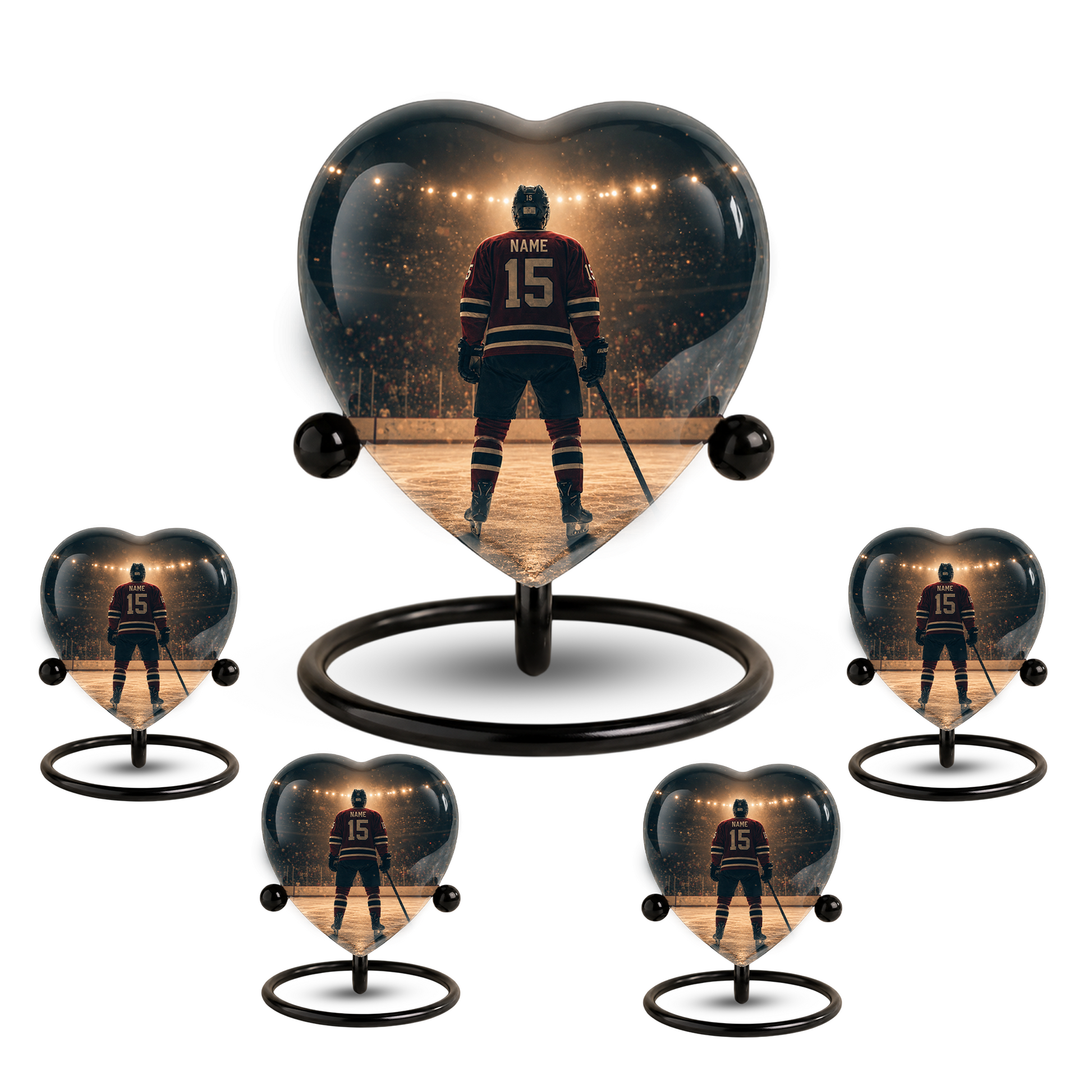 Hockey Adult Urn – Ice Hockey Player Adult Cremation Urn for Ashes