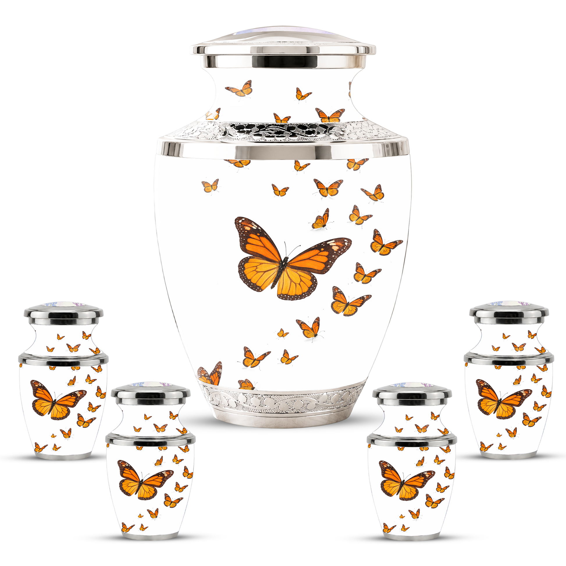 Monarch Butterfly Cremation Urn for Mom, Butterfly Memorial Urn for Women