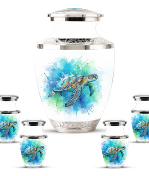 Sea Turtle Cremation Urn for Human Ashes, Personalized Urn for Human Ashes