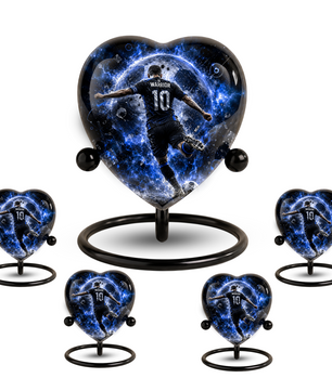 Personalized Soccer Cremation Urn for Ashes | Adult Sports Memorial Urn for Dad & Men