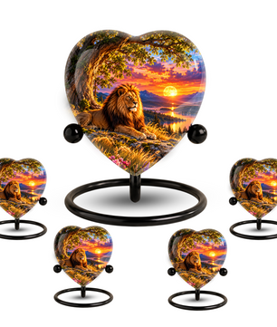 Lion Cremation Urn for Ashes, Lion Memorial Urn, Personalized Lion Urn, Lion Lover Memorial,