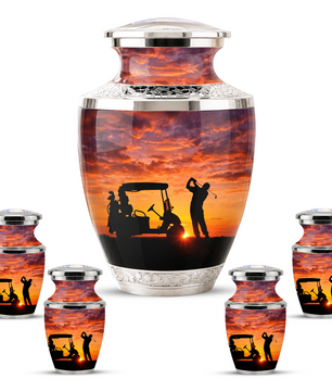 Golf Cremation Urn for Dad - Custom Golf Ashes Urn for Men