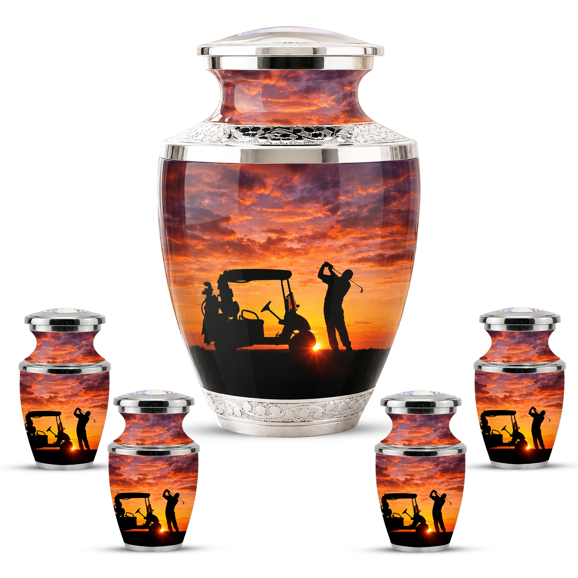 Golf Cremation Urn for Dad - Custom Golf Ashes Urn for Men