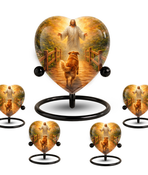 Personalized Dog Urn – Dog Urn for Ashes, Dog Heaven Memorial & Custom Pet Urn for Dogs