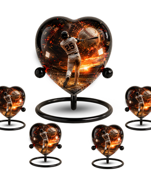 Personalized Baseball Cremation Urn for Ashes | Adult Sports Memorial Urn for Dad