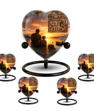 Fishing Urn for Dad – Gone Fishing Urn, Fishing Cremation Urn for Human Ashes
