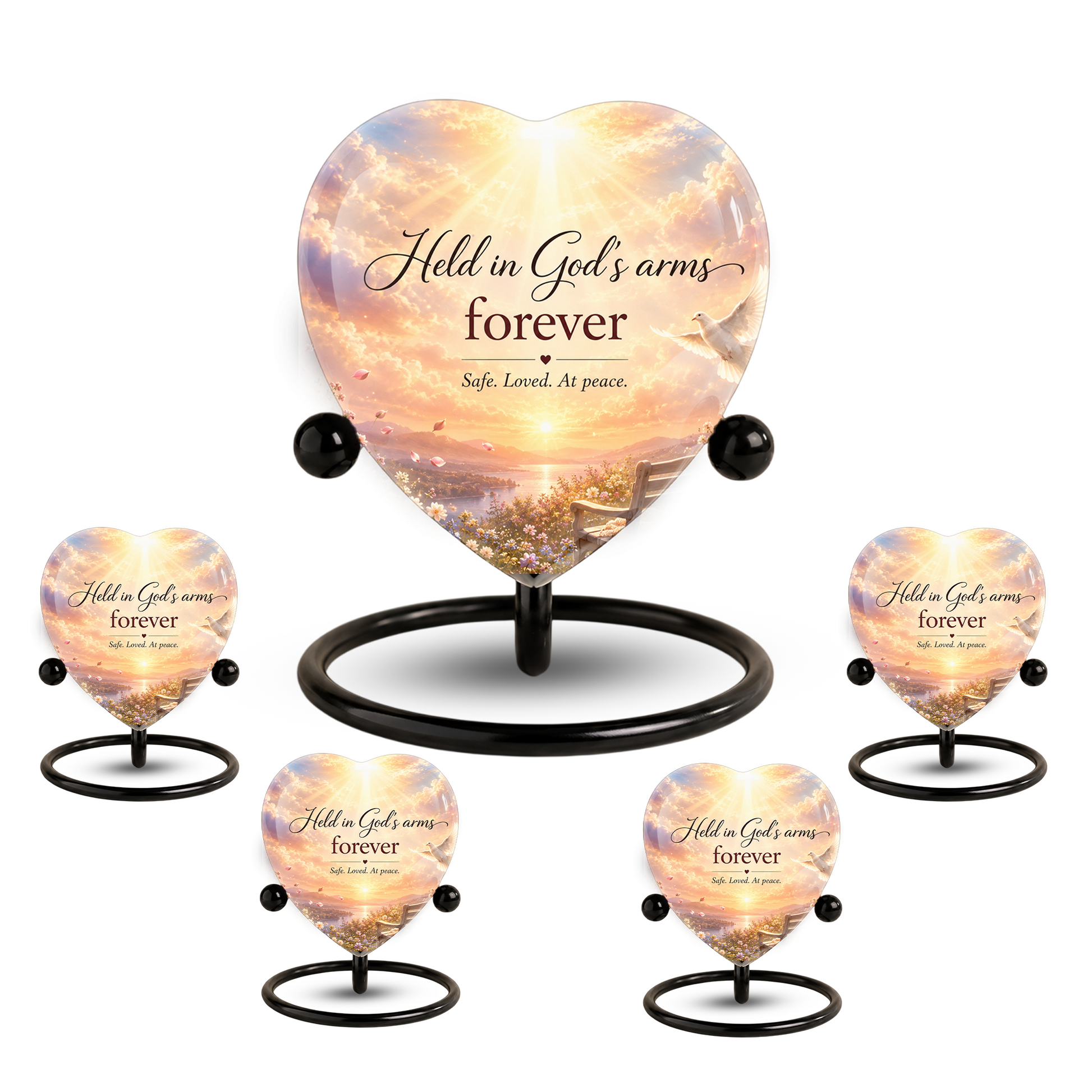 Angel Wing Sunset Urn – Adult Urn for Ashes, Angel Wings Cremation Urn