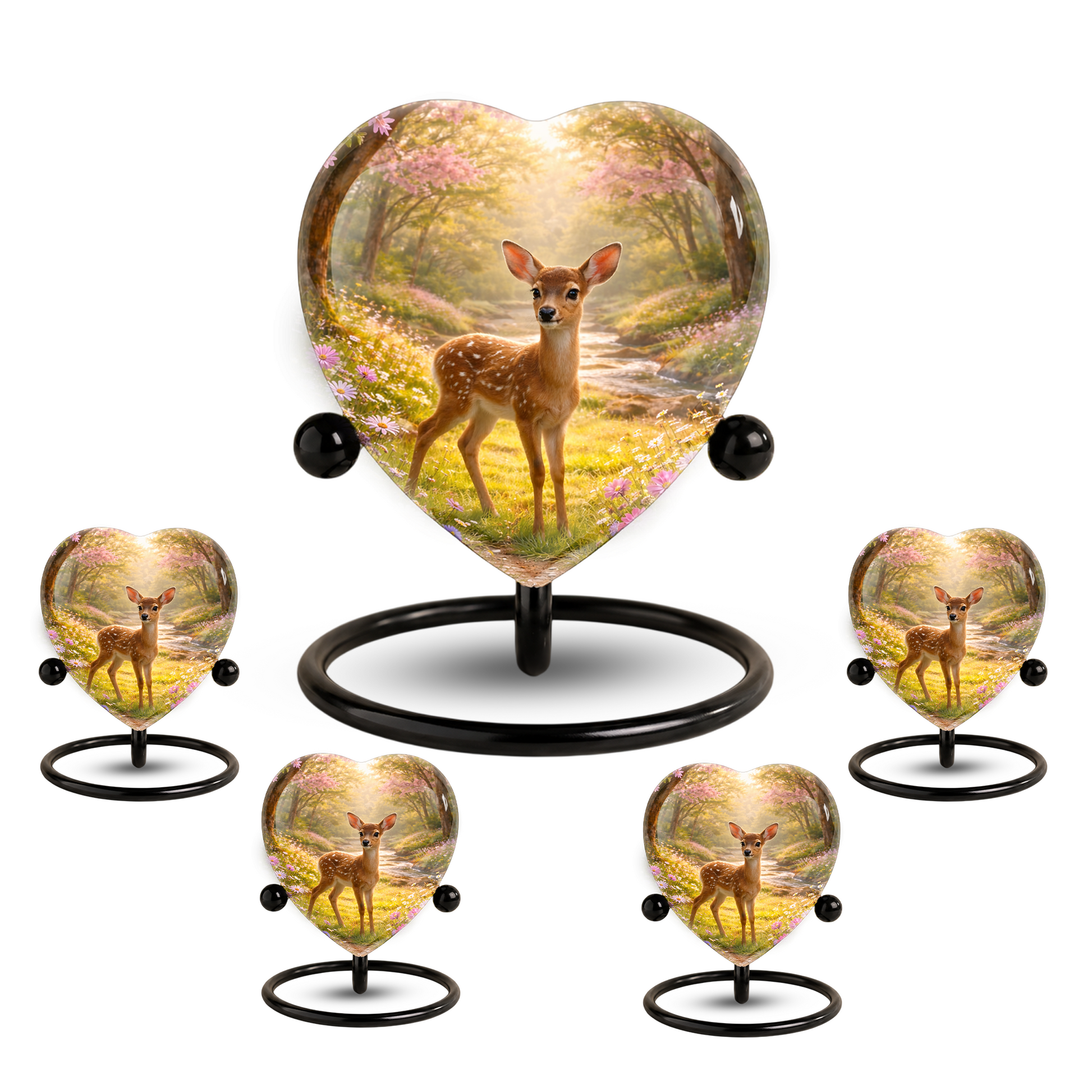 Deer Heart Shaped Urn for Adult Ashes | Adult Cremation Urn & Memorial Urn