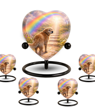 Dog Urn – Personalized Dog Urn Memorial Heart Keepsake, Dog Urns for Ashes & Pet Memorial