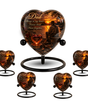 Fishing Urn for Dad – Gone Fishing Urn for Human Ashes, Fishing Cremation Urn & Personalized Dad Memorial Urn