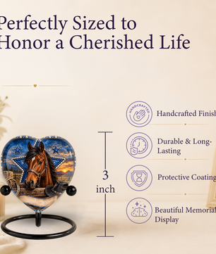 Horse Memorial Wind Chime – Heart-Shaped Western Horse Remembrance Garden Decoration