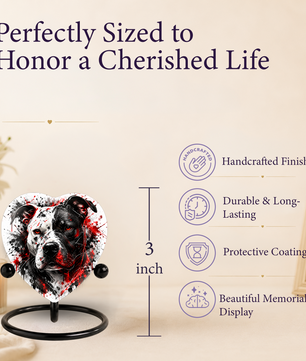 Pitbull Cremation Urn for Ashes, Dog Memorial Urn, Personalized Pit Bull Urn, Pet Keepsake Urn,