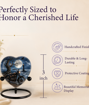 Bike and Lighthouse Cremation Urn for Dad – Personalized Adult Male Urn for Ashes