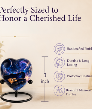 Music Guitar Adult Urn – Guitar Cremation Urn for Adult Ashes, Musical Memorial Adult Urn