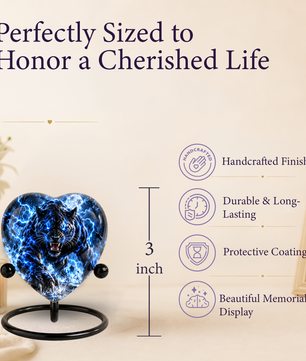 Black Panther Cremation Urn for Ashes, Big Cat Memorial Urn, Personalized Panther Urn