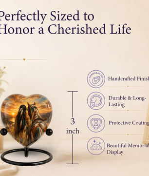 Personalized Horse Urn for Mom, Native American Cremation Urn for Women, Adult Female Memorial Urn, Custom Urn for Mother