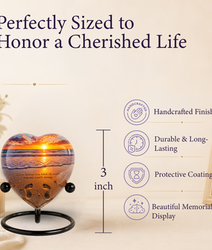 Beach Urns for Human Ashes – Beach Theme Urn, Ocean Wave Cremation Urn & Beautiful Memorial Urn