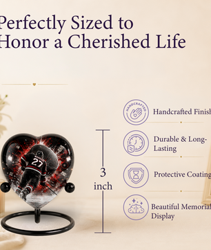 Personalized Hockey Cremation Urn for Dad | Adult Ice Hockey Urn for Ashes & Men