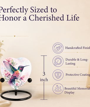 Hummingbird Cremation Urn – Adult Urn for Ashes, Beautiful Memorial Urn for Adults