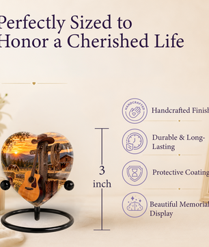 Cowboy Western Cremation Urn for Ashes, Personalized Cowboy Memorial Urn, Country Music Urn