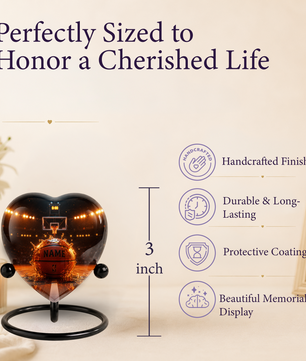 Basketball Adult Urn – Personalized Adult Cremation Urn for Ashes, Sports Memorial Urn