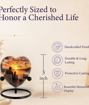 Fishing Urn – Fishing Cremation Urn for Ashes, Gone Fishing Memorial Urn