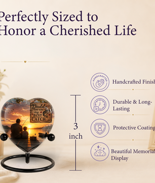 Fishing Urn for Dad – Gone Fishing Urn, Fishing Cremation Urn for Human Ashes