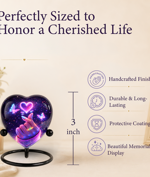 Galaxy Heart Adult Urn for Ashes, Unique Adult Cremation Urn with Love Heart
