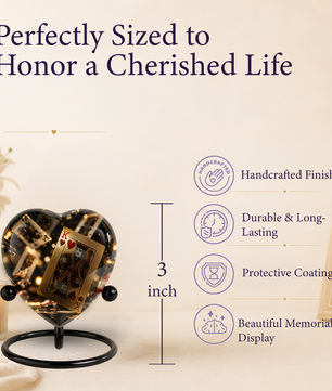 King of Hearts Heart-Shaped Adult Cremation Urn – Unique Keepsake Urn for Dad
