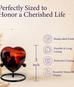 Cowboy Sunset Urn for Dad, Personalized Western Cremation Urn for Adult Male Ashes